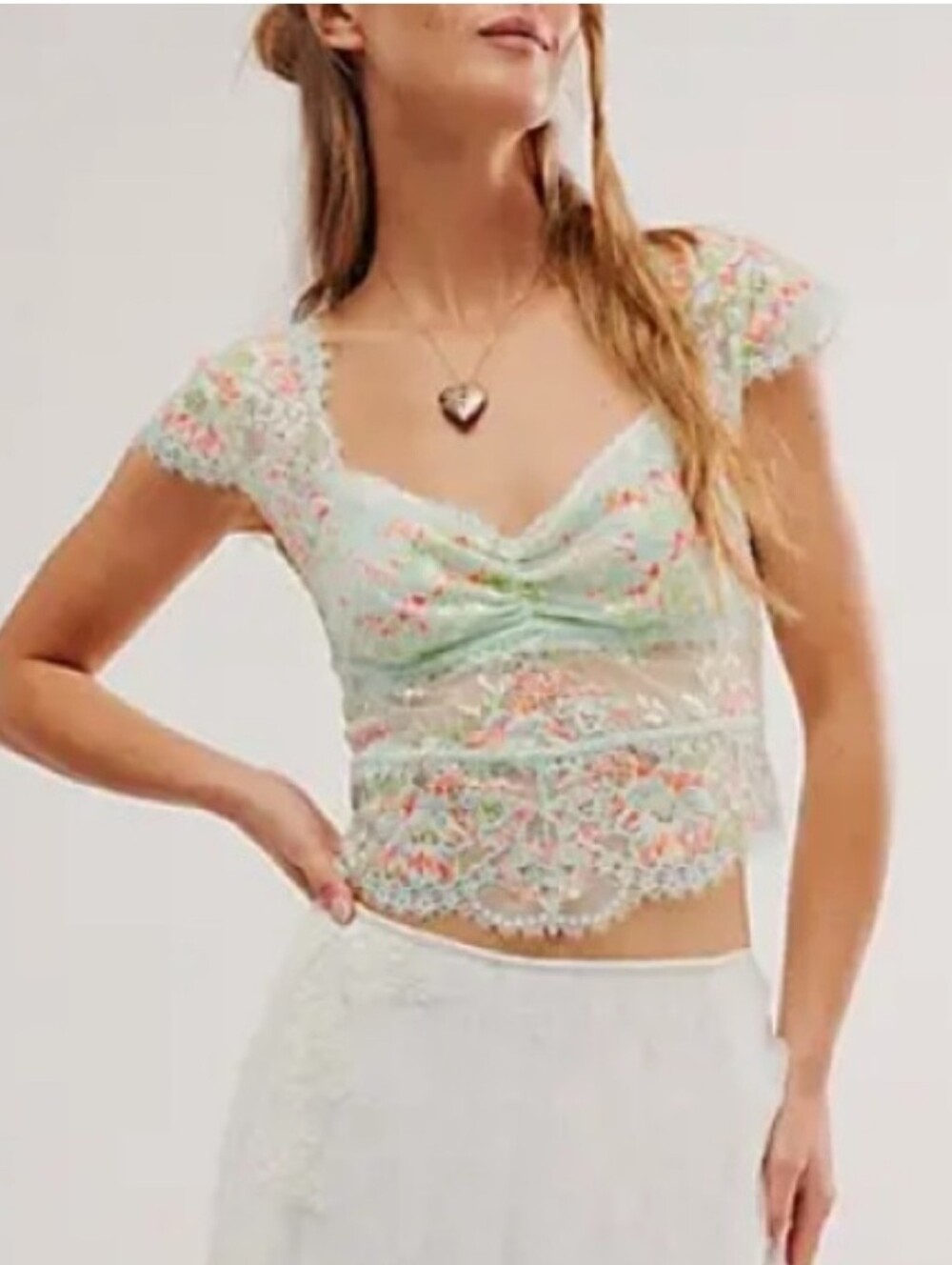 Garden Party lace tee by Intimately Free People Medium - Picture 3 of 7